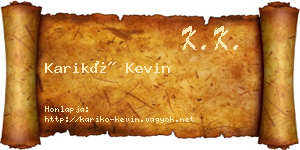 Karikó Kevin névjegykártya