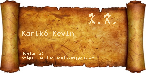 Karikó Kevin névjegykártya